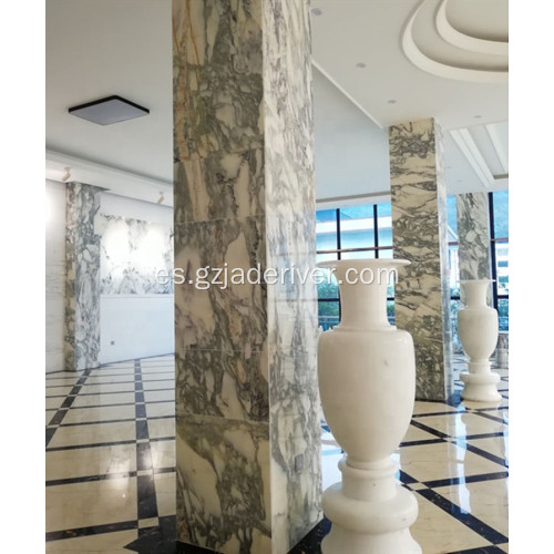 Baldosa de mármol blanco para pisos para diseño de pasillos